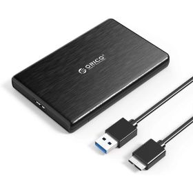 ORICO USB 3.0 to SATA III 2.5" External Hard Drive Enclosure for 2.5 Inch 7mm-9.5mm SATA HDD/SSD Tool Free [UASP Supported]; Black(2189U3)