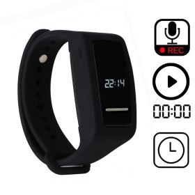 VR10 8GB Bracelet Voice Recorder VOR Voice Activated Digital Audio Sound Recording USB Flash Drive Time Display MP3 Player Wrist Band