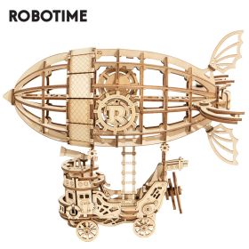 Robotime 3D Wooden Model Building Kits Airship Toys For Children Kids Girls Birthday Gift TG407