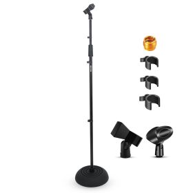 5Core Mic Stand Floor Heavy Duty Height Adjustable Pedestal Para Microfono for Singing On Stage Studio - MS RBP5