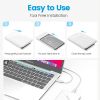 2.5 Inch External Hard Drive Enclosure USB 3.0 To SATA III For 7mm And 9.5mm SATA HDD SSD Tool Free [UASP Supported] White (25PW1-U3)