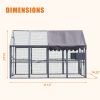 Outdoor Cat House Cat Enclosures 110" Large Kitten Playpen with Platforms,Upgrade Waterproof Cover