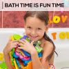 Non Toxic Foam Bath Toys for Boys Girls Wet and Stick Bathtub Alphabet with Toy Organizer Educational Floating Toys Early Learning Puzzles Fun Letters