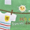 [Sunny day] Embroidered Applique Fabric Art Wallet Purse / Card Holder / ID Holder (7.1*3.7)