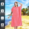 Mutao Swimming Hooded Towel Surf Poncho Changing Robe; Quick Dry Microfiber Changing Towel With Pocket And Hood For Outdoor Indoor One Size Unisex