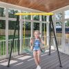 Porch Swing Frame, Heavy Duty A-Frame Swing Set, Swing Stand Frame for Yoga Hammock Saucer Baby Porch Swing, Swing Sets for Backyard Outdoor Indoor, Y