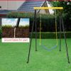 Porch Swing Frame, Heavy Duty A-Frame Swing Set, Swing Stand Frame for Yoga Hammock Saucer Baby Porch Swing, Swing Sets for Backyard Outdoor Indoor, Y