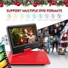 DBPOWER 11.5" Portable DVD Player;  5-Hour Built-in Rechargeable Battery;  9" Swivel Screen;  Support CD/DVD/SD Card/USB;  Remote Control;  1.8 Meter