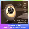 Portable Wireless 4D Surround Speaker; Atmosphere Night Light Subwoofer For Home Outdoor Music Rhythm