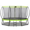 New Design 14FT Trampoline for Kids with Upgraded Arc Composite Pole and Safety Enclosure Net, Ladder and 8 Wind Stakes, Round Outdoor Recreational Pl