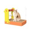 5-in-1 Cat Scratching Board Set Durable Cardboard Reversible Double-sided Design with Bell Interactive Cardboard Cat Toy Indoor Cat Scratching Board