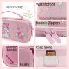 Pink Unicorn Carrying Case Compatible with Nintendo Switch Lite with Crystal Glitter Soft Protective Case Cover+Screen Protector+Stickers, Hard Storag