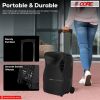 5 Core Party Speaker Portable PA System 2 Wireless Microphone Bluetooth Loud Big Subwoofer Active Powered DJ Karaoke Machine for Studio Indoor Outdoor