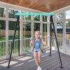 Porch Swing Frame, Heavy Duty A-Frame Swing Set, Swing Stand Frame for Yoga Hammock Saucer Baby Porch Swing, Swing Sets for Backyard Outdoor Indoor, C