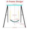 Porch Swing Frame, Heavy Duty A-Frame Swing Set, Swing Stand Frame for Yoga Hammock Saucer Baby Porch Swing, Swing Sets for Backyard Outdoor Indoor, C