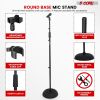 5Core Mic Stand Floor Heavy Duty Height Adjustable Pedestal Para Microfono for Singing On Stage Studio - MS RBP5