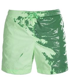 Discoloration In Water  Beach Sports Fitness Shorts  Quick-Drying Swimming Trunks  Temperature Change (Option: Mint green-2XL)