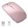 Wireless Charging Mouse Portable Mute Wireless Mouse USB And Type-C Dual Mode Wireless Mouse Adjustable DPI Laptop For Mac; MacBook; Android; PC