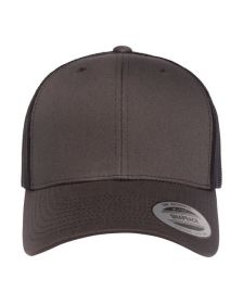 Adult Retro Trucker Cap - CHARCOAL/ BLACK - OS (Color: CHARCOAL/ BLACK, size: OS)