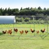 Large metal chicken coop upgrade three support steel wire impregnated plastic net cage, Oxford cloth silver plated waterproof UV protection, duck rabb