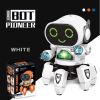 1pc Dancing Electric Six Claw Robot With Light And Music; Children's Toys