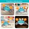 Toy Crab Octopus Induction Escape Children's Electric Toy Charging Luminous Music Novel And Peculiar