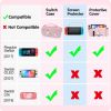 Pink Unicorn Carrying Case Compatible with Nintendo Switch (Not OLED or Lite) with Dockable Protective Grip Case +Screen Protector +Unicorn Stickers,