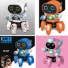 1pc Dancing Electric Six Claw Robot With Light And Music; Children's Toys