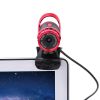 HXSJ HD Wired USB Computer Camera 480P Plug-Play Driver-free; Built-in Microphone Video Chat Home